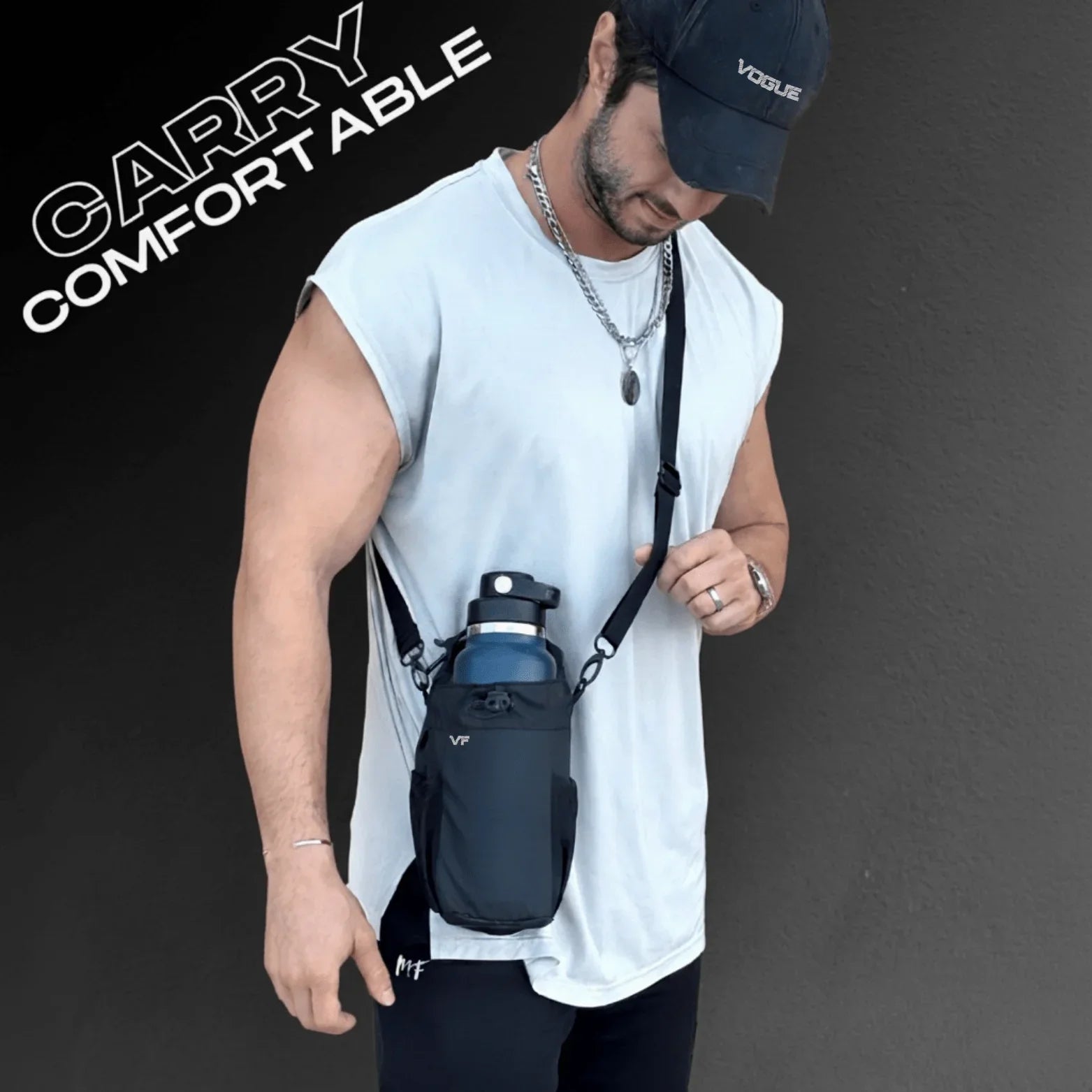 Vogue Fitness TitanMag magnetic gym bag with spacious compartments and sturdy design, ideal for workouts and fitness gear.